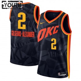 Camiseta Niños Oklahoma City Thunder Shai Gilgeous-Alexander 2023-24 Nike City Edition Negro Swingman